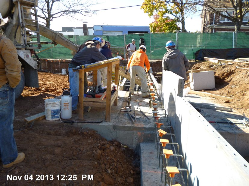 Concrete Pour at Wall Footing A-4 to B-4